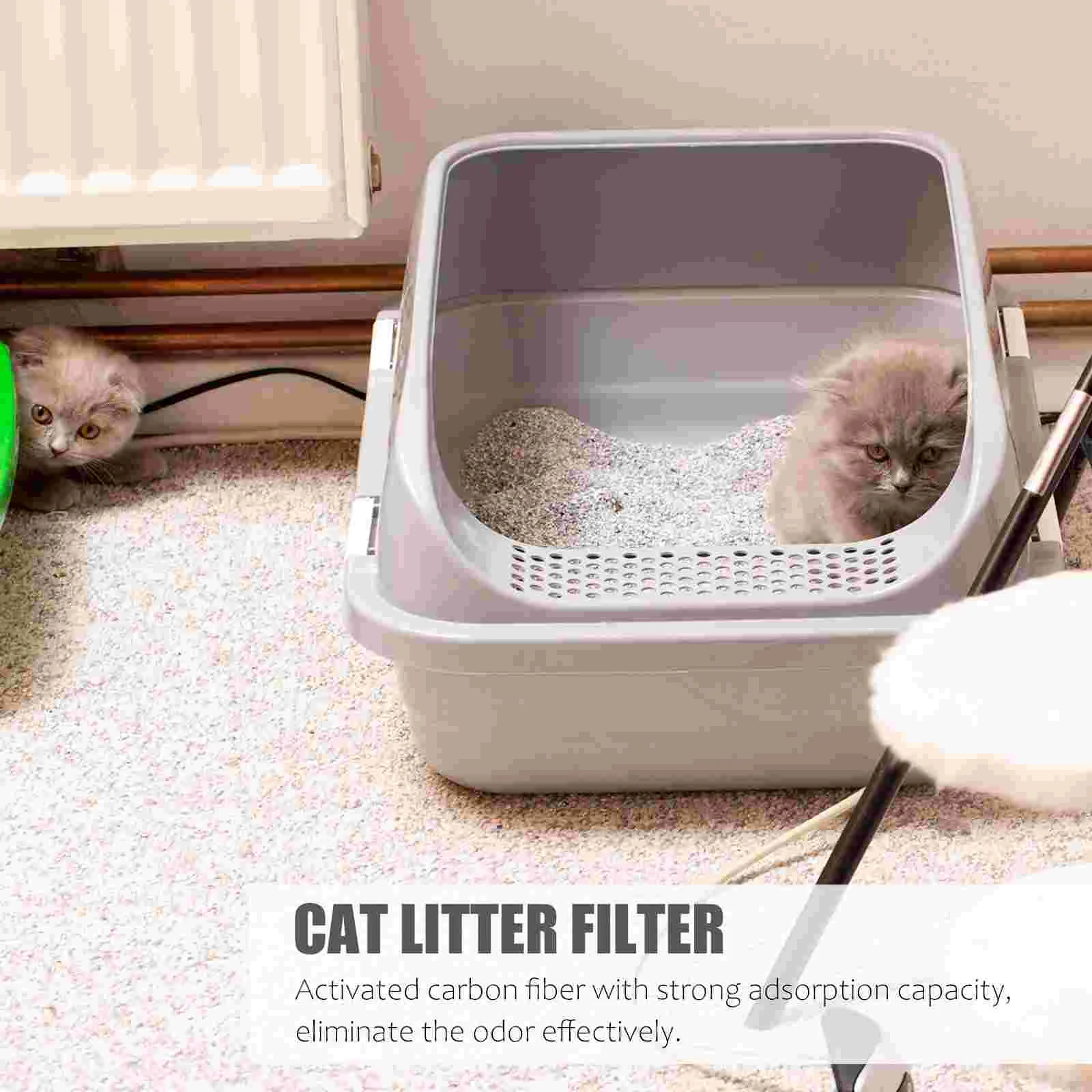 15 Pcs Cat Deodorant Tablets Carbon Filter Trash Bin Automatic Litterbox Deodorizer Charcoal Can Shoe