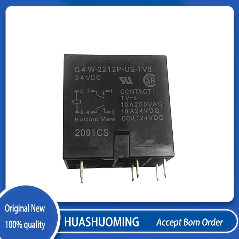 

10Pcs/Lot G4W-2212P-US-TV5 24VDC G4W-2212P-US-TV5-24VDC 6pin