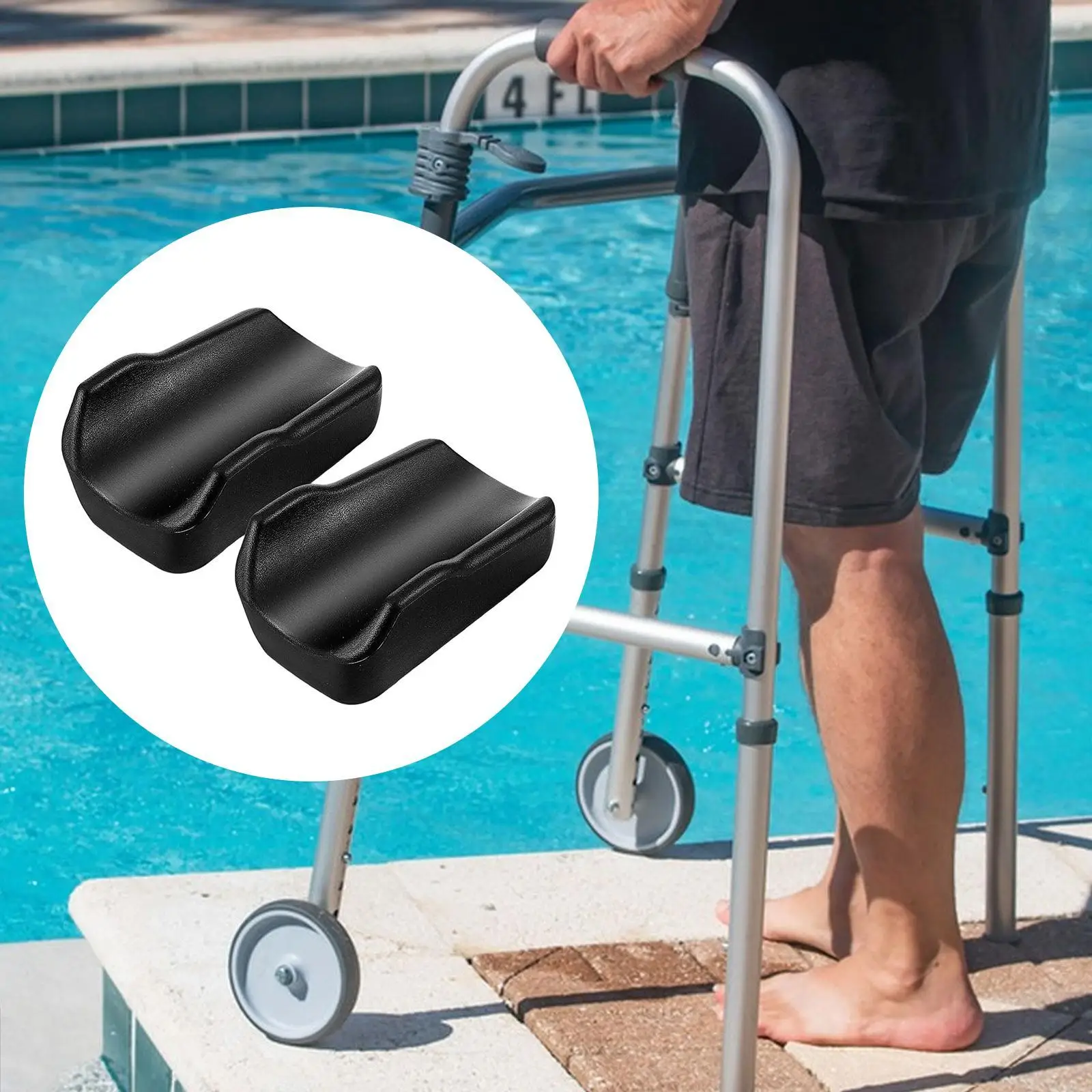 2 Pieces Walker Armrest Pad,Padded,Arm Rest Attachment,Universal Lightweight Upright Walker Forearm Pad Stand up Handle Cushion