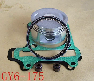 Pistón de reparación con pasador y Junta de anillo, reparación para motocicleta, Scooter, ATV, Quad, motor GY6, 150 CC, 175CC, 200CC, 125CC, 100