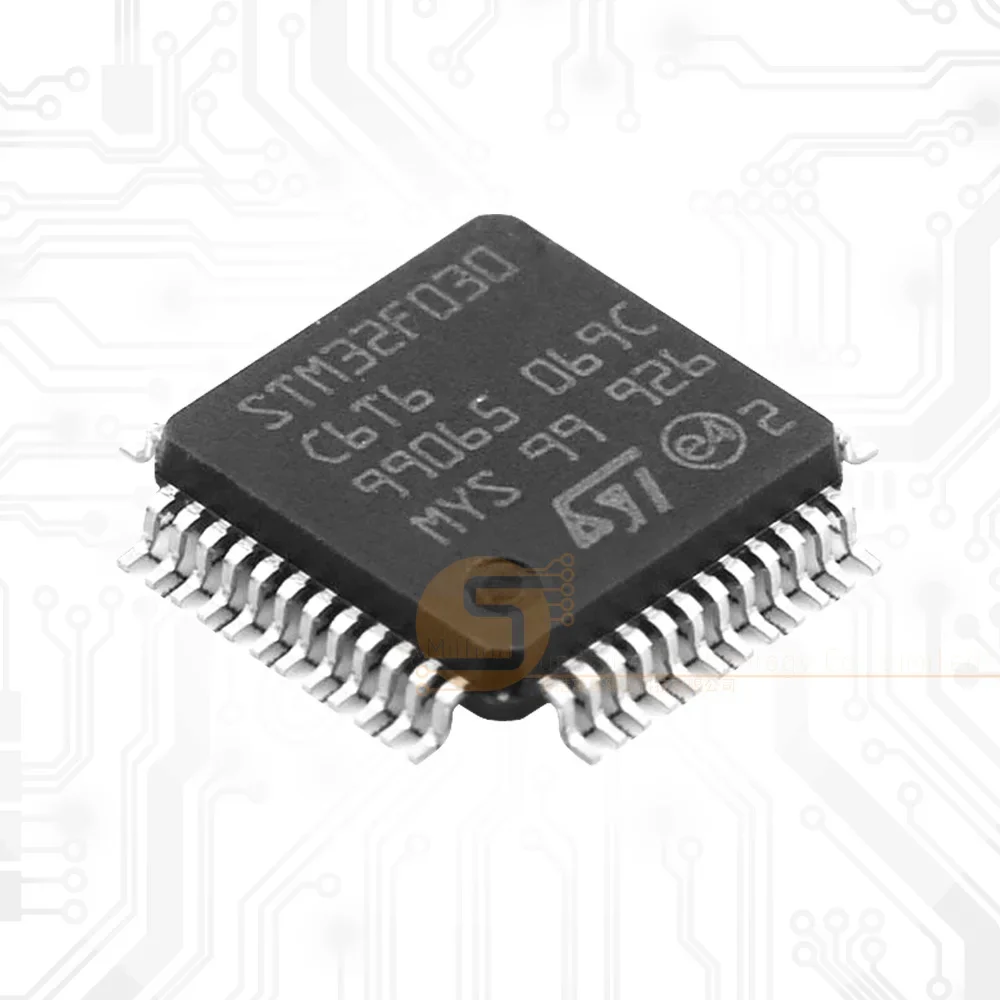 New 10pcs/lot STM32F030C6T6TR STM32 Flash IC 48-Pin LQFP