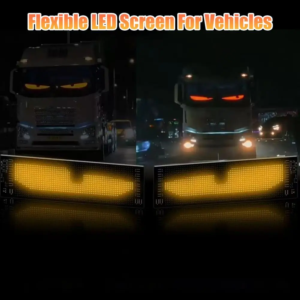 Diy Car Window Led Eyes Led Lights for Windows Dynamic Led Eyes for Car Windows Smartphone-controlled Colorful Eye Lamp for Diy