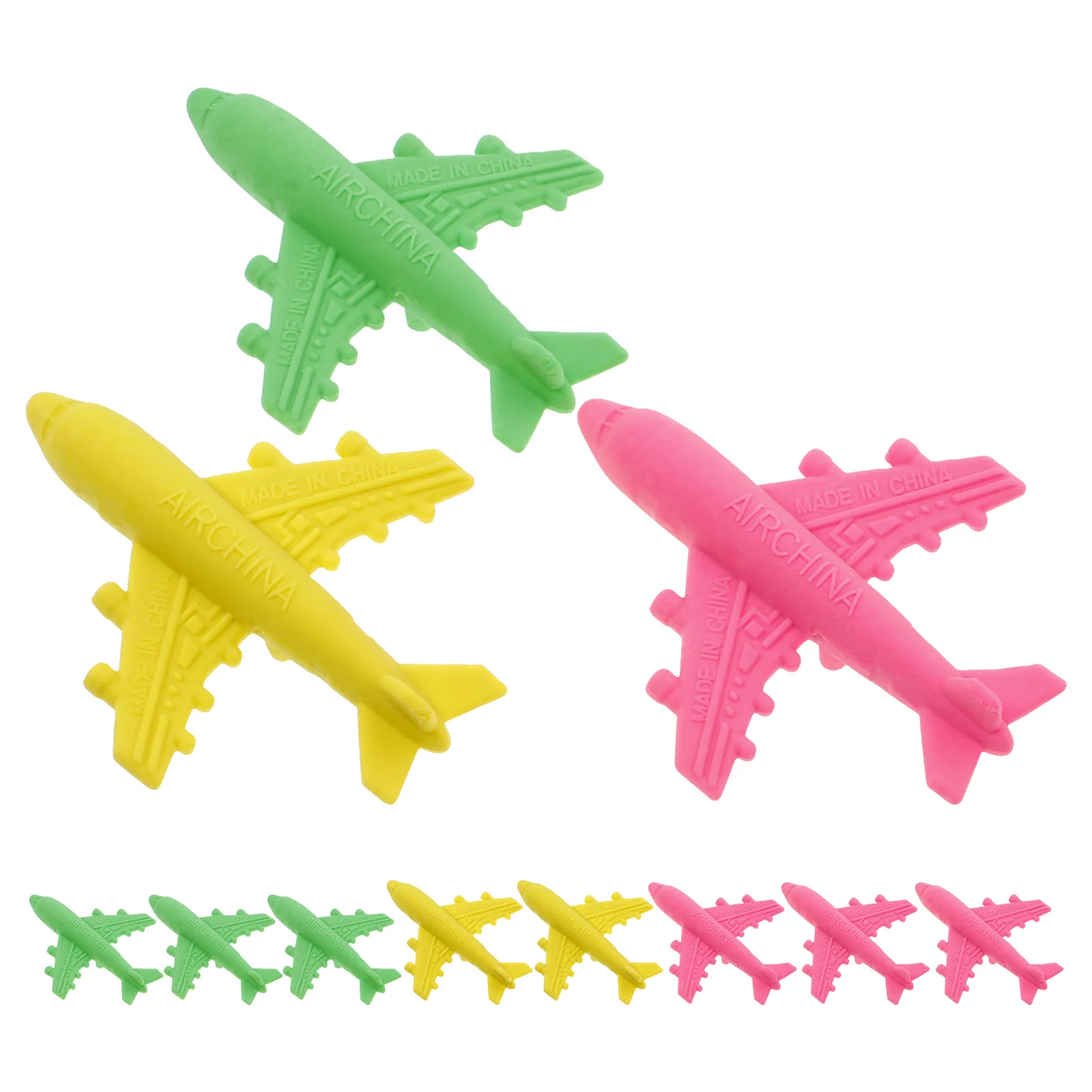 12 Pcs Airplane Eraser Stylish Erasers for Kids Bulk Small Comfortable Grip Puzzles