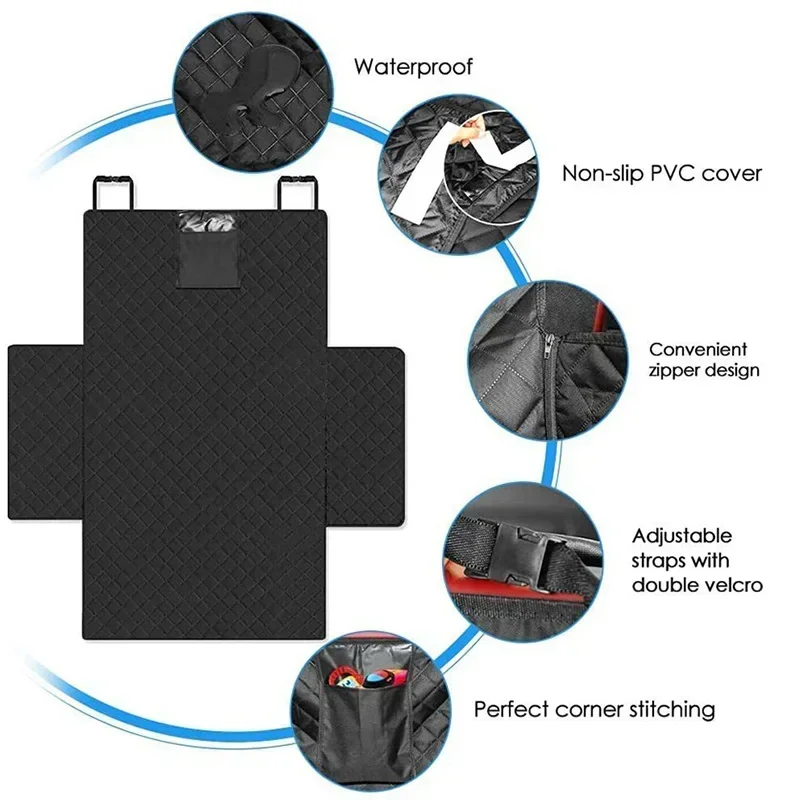 Waterproof Dog Car Seat Cover Trunk Case Dog Car Transporter Travel Mat Pad Dog Carriers Hammock For Small Medium Large Dogs