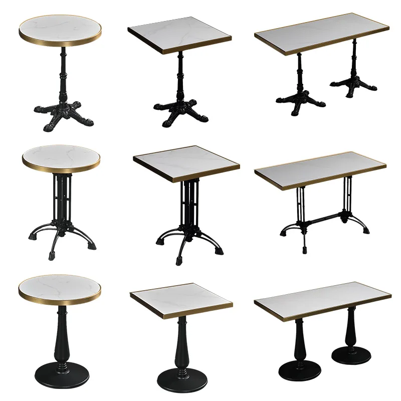 Negotiation Reception Table Modern Simple Slate Small Dining Table Marble Milk Tea Shop Table Balcony Leisure Bag Phnom