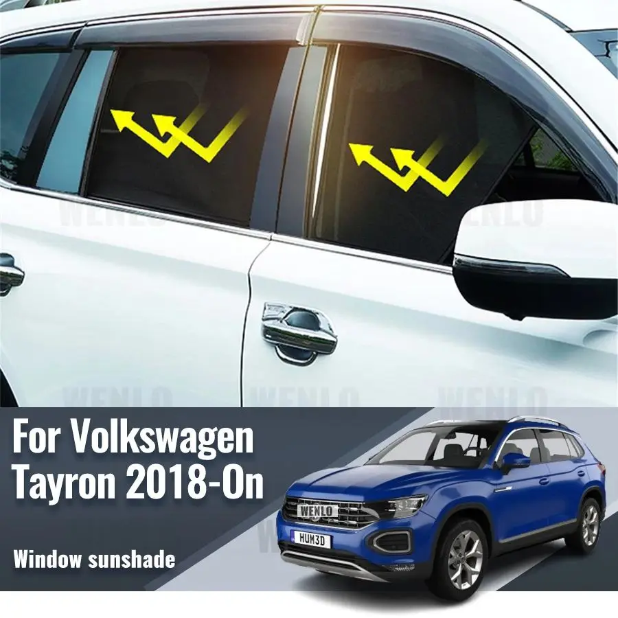 

For Volkswagen VW Tayron 2018-2024 Magnetic Car Window Curtains Solar Sunshield Shadow Mesh Glass Shading Sun Protection