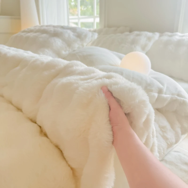 

Bonenjoy 1 шт. плюшевый пододеяльник теплые пододеяльники приятное для кожи постельное белье однотонные пододеяльники 이불커버 (без наволочки)