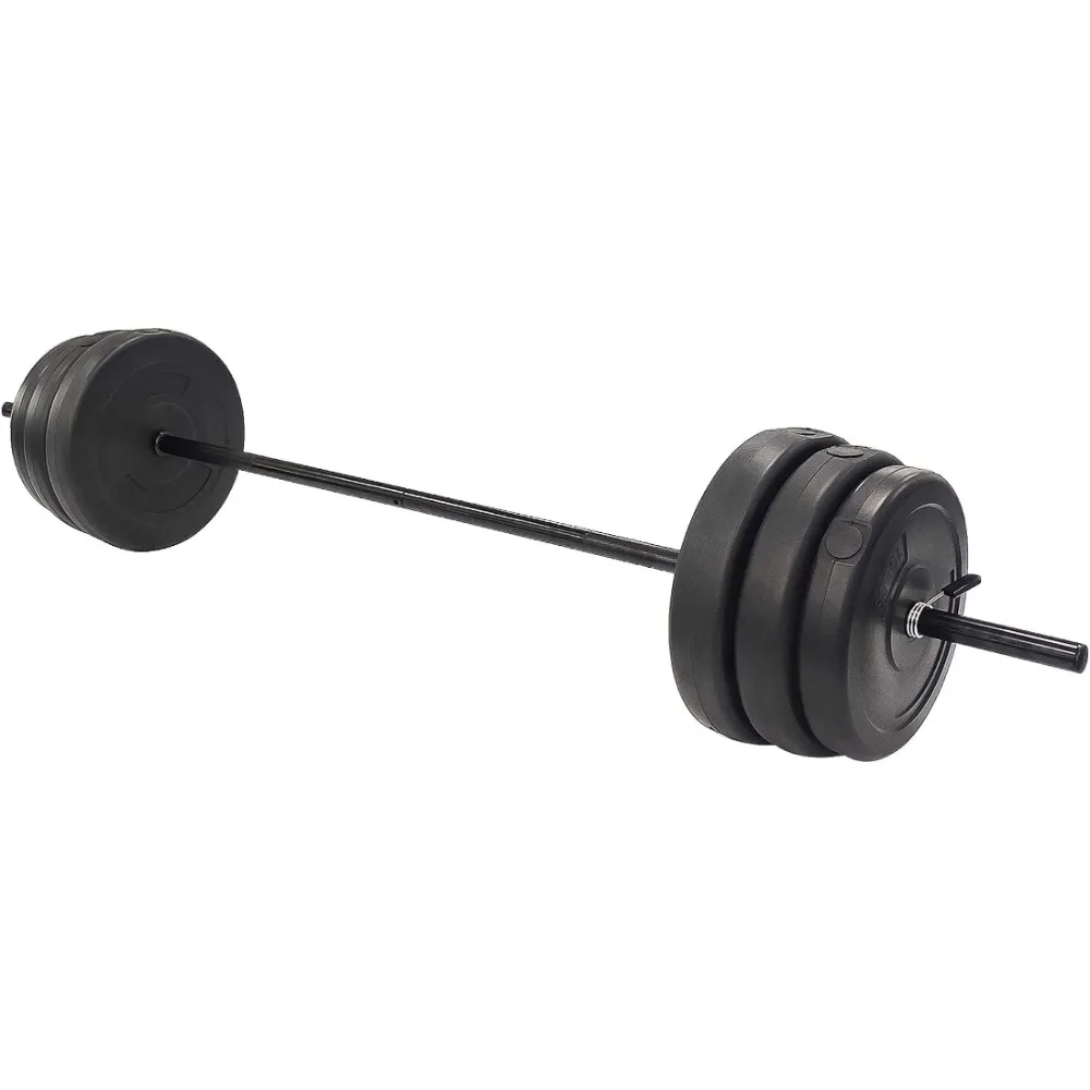 

Barbells 100-Pound Barbell Set Includes The Bar and Clips Weights for Gym Weight of Bodybuilding Exercise Large Fitness Body