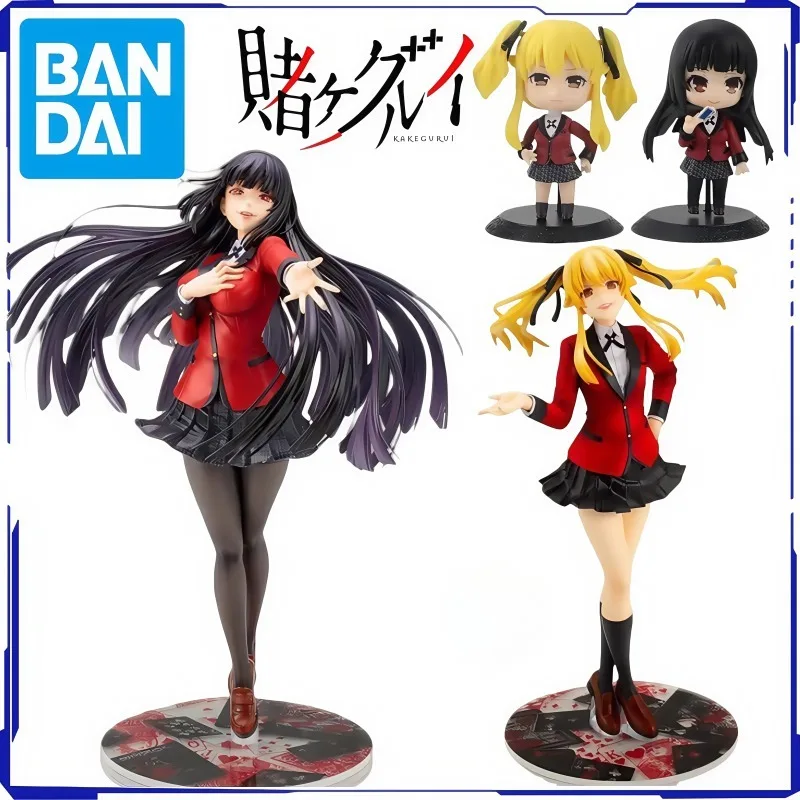 22CM Kakegurui Jabami Yumeko and Saotome Meari Statue Figures 10CM Q Version Clay Doll Tabletop Collection Ornaments Boxed Model