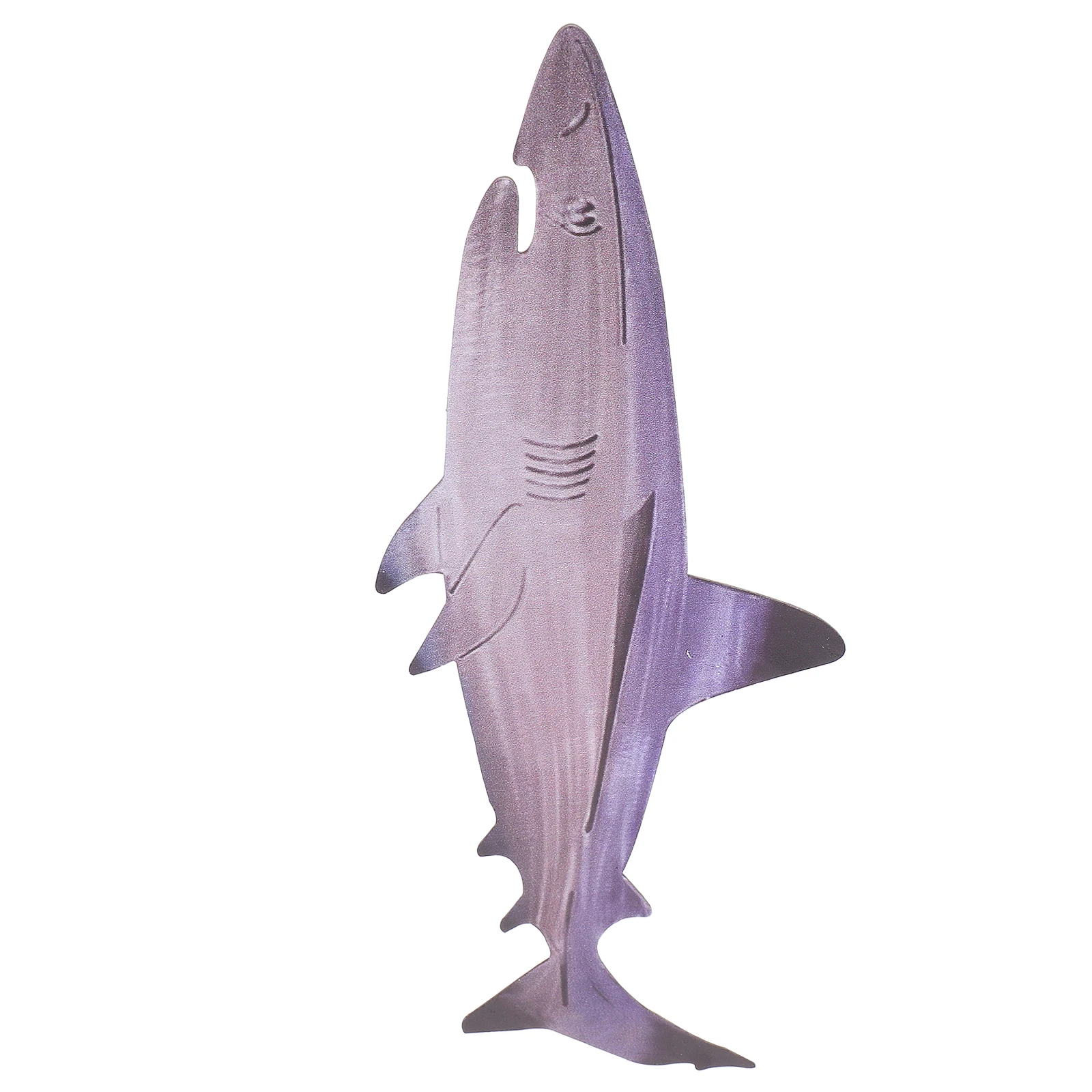 

Stainless Steel Shark Wall Purple Compact Home Decor Sculpture Easy Installation Exquisite Workmanship Lightweight