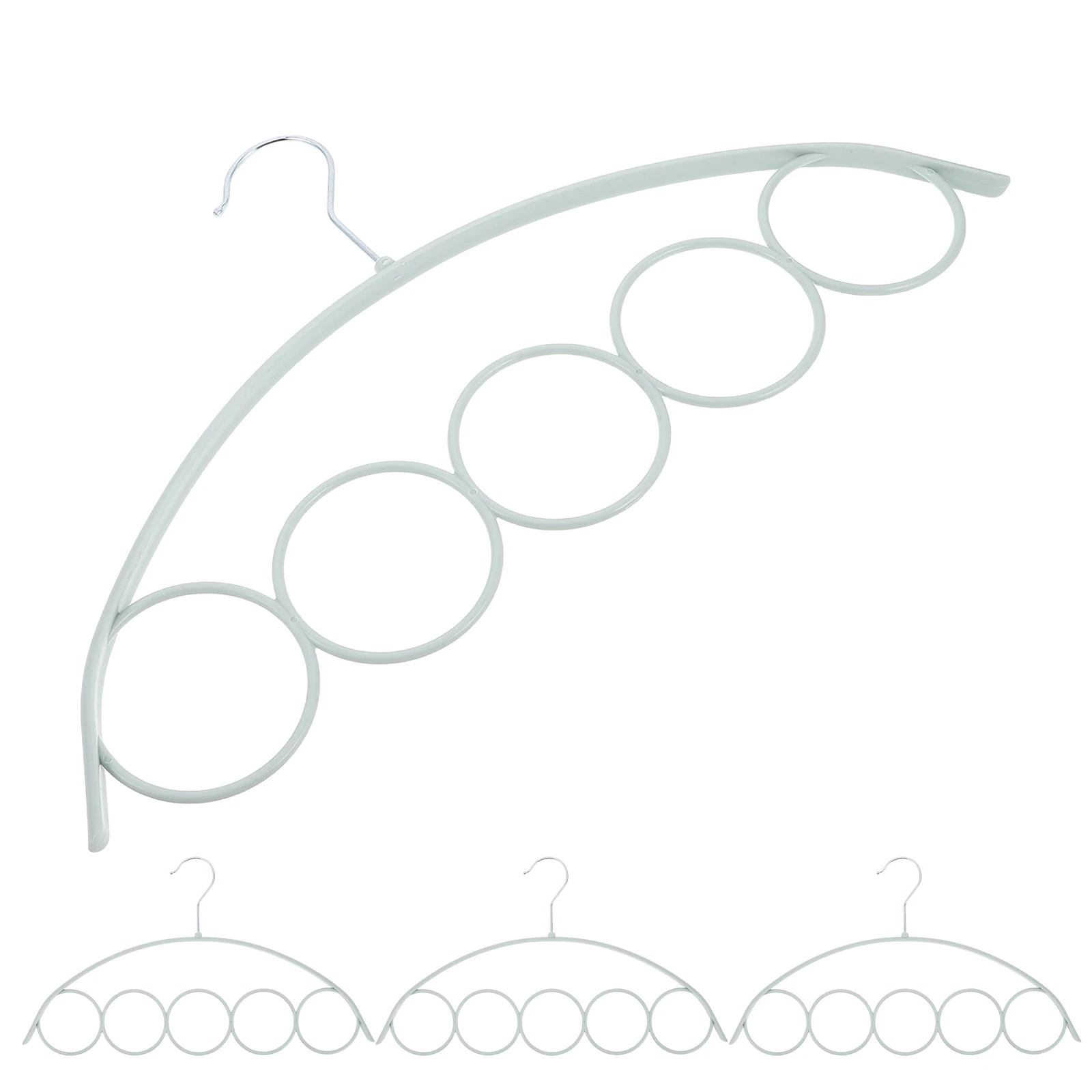 

4 Pcs Non-slip Hanger PP Tie Organizer Scarf Rack Sweater Hangers for Scarves Belt Racks Accessory