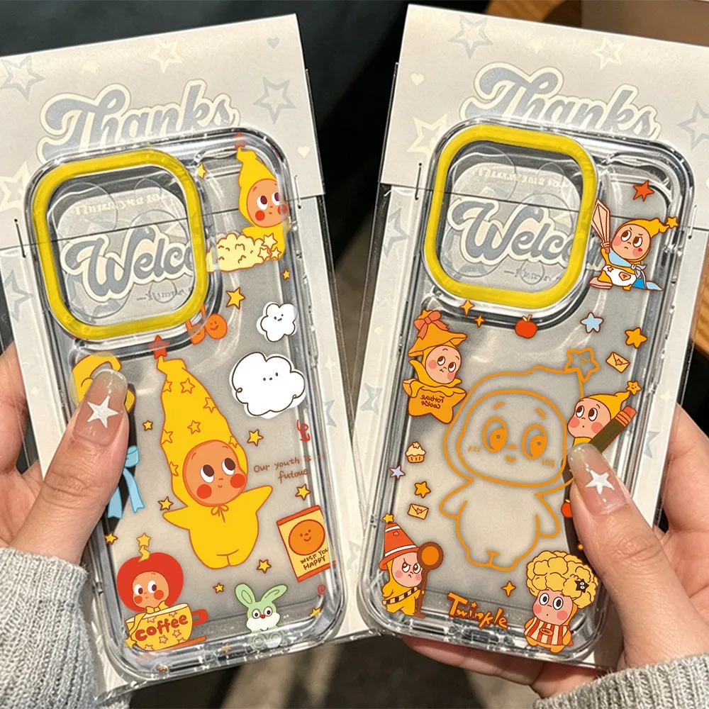 Nyota Twinkle Cute Star Phone Case For Samsung Galaxy S26 S25 S24 S23 FE Note20 Edge Plus Ultra Lite 5G Clear Cover