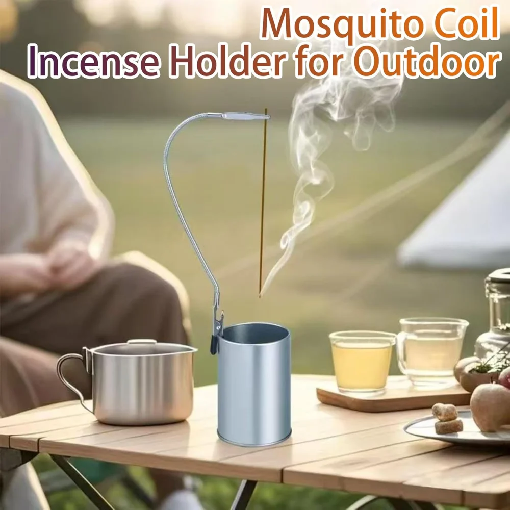 3Pcs Stainless Steel Mosquito Coil Holder Adjustable Clip Heat-Resistant Anti-Tip Indoor Outdoor Insect Repellent Burner