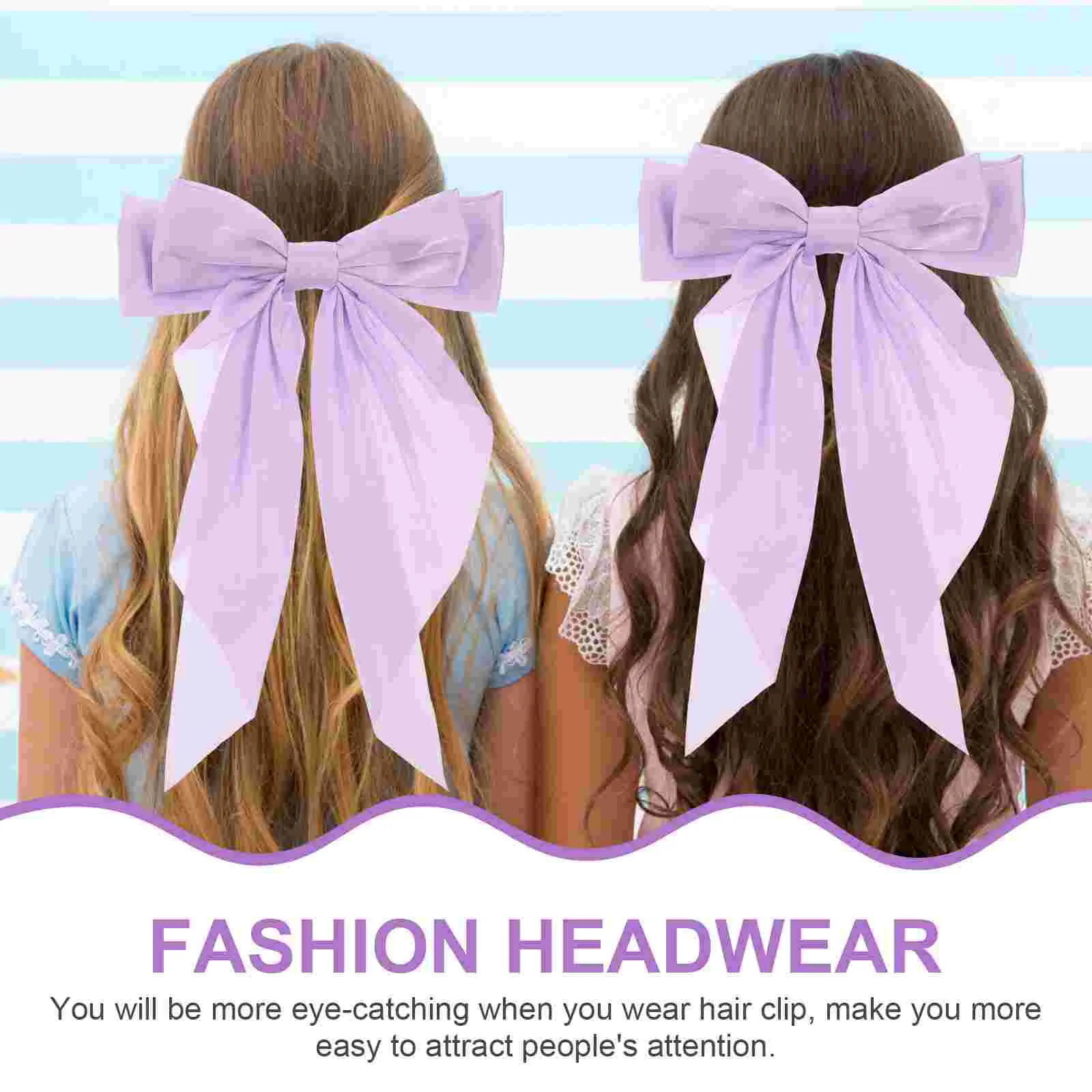 2 Pcs Bow Hairpin Bows for Women Ribbons Clips Snap Modeling Accessories Cloth Bride Barrettes