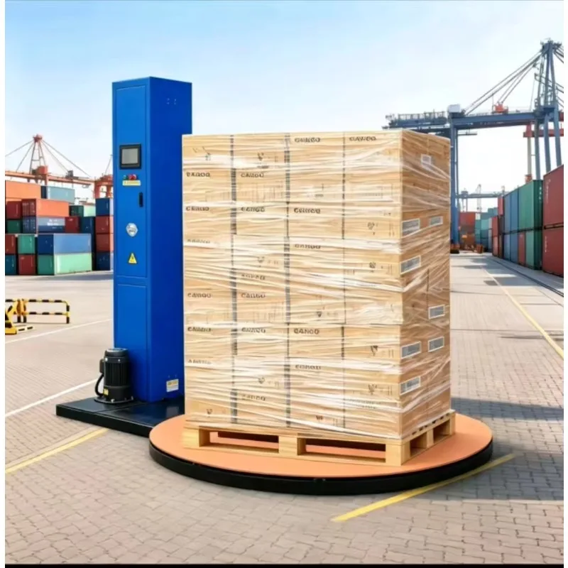 High Efficiency Automatic Stretch Film Wrapping Machine Pallet Cargo Packaging Automatic Pallet Wrapping Machine for Portugal
