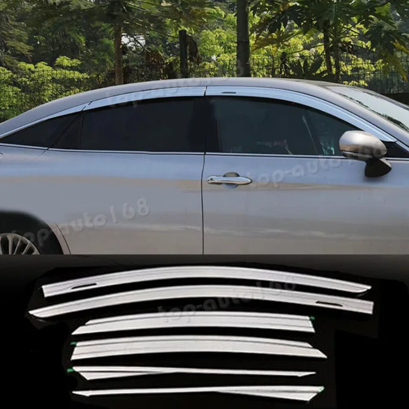 Pearl Chrome Window Visor Vent Shades Sun Rain Guard For Toyota Avalon 2019-2022