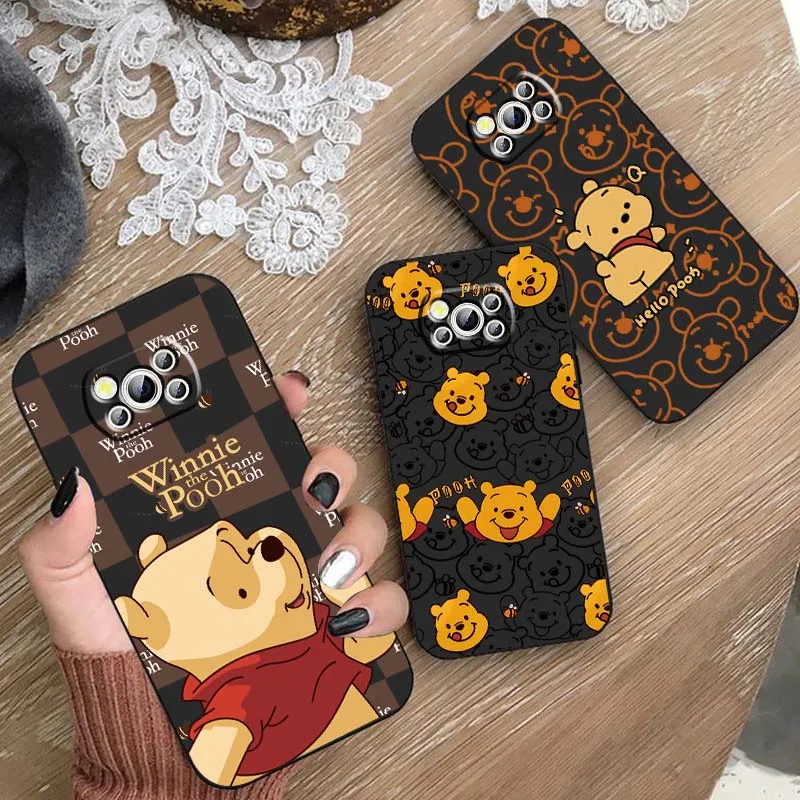 Disney Winnie the Pooh Cartoon For Xiaomi Mi Poco M3 M4 M5 M5s M6 X3 X4 X5 X6 F3 F4 F5 F6 GT Pro 4G 5G Black Soft Phone Case