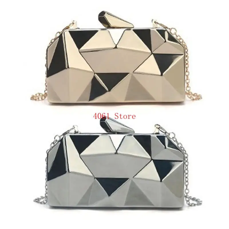 

Women Bag Evening Bag Box Shoulder Bag Silver Evening Clutch Bag Evening Handbag