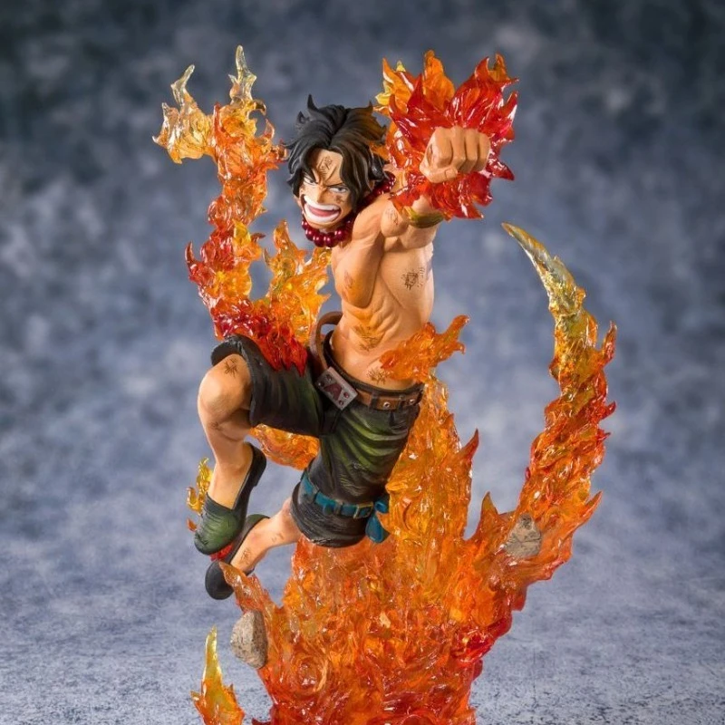 New One Piece Luffy Ace Boy Cartoon Anime Peripheral Character Doll Fire Fist Figure Model Tabletop Ornament Toy Birthday Gift