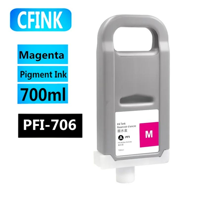 Cartucho de tinta compatível com tinta, adequado para Canon iPF 8400 9400 8410 9410 8410S 9410S impressora, 700ml