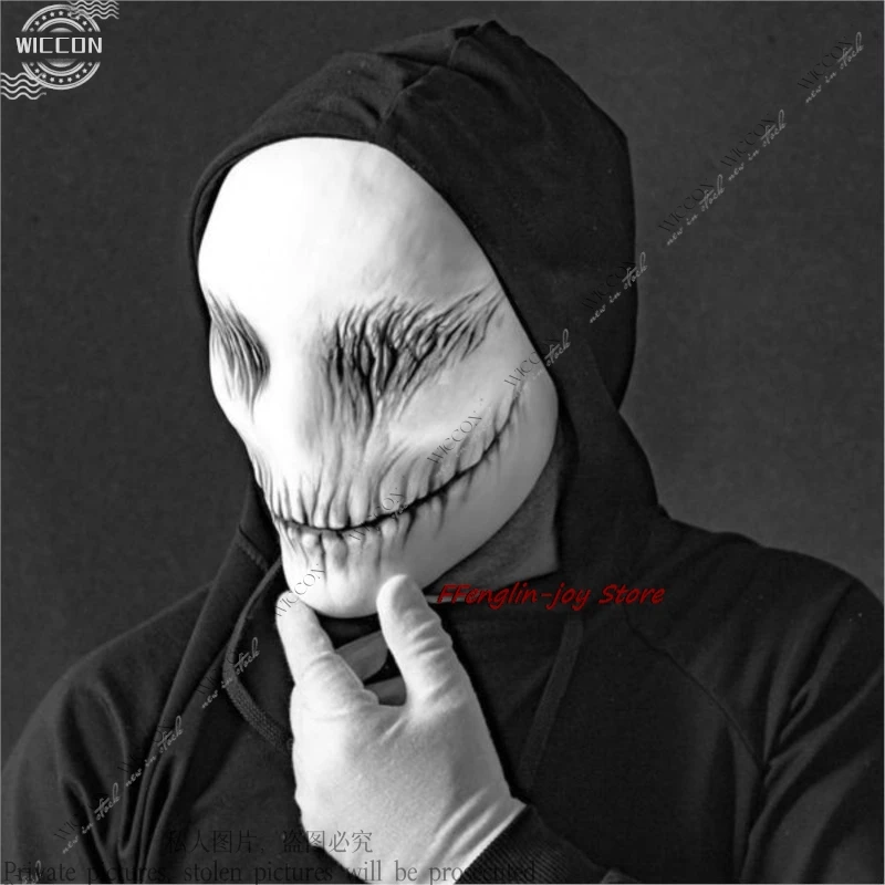 Máscara de látex de fantasma de Halloween, disfraz de cabeza aterradora para fiesta de disfraces, espectáculo de Cosplay, fiesta de Halloween, disfraz de terror para mujer y hombre, dibujos animados