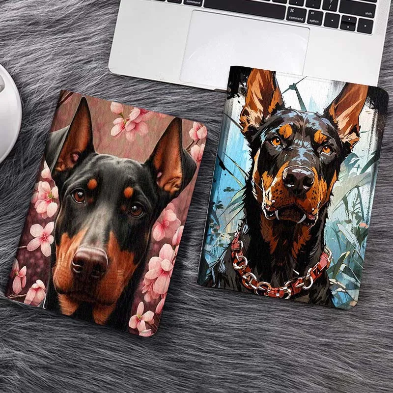 

Cool Doberman Dog Portrait For Huawei MediaPad T5 T10s M6 M5Lite SE Honor Tab 5 6 7 V7 V8 X8a X9a Pro Soft Tablet Case Gift