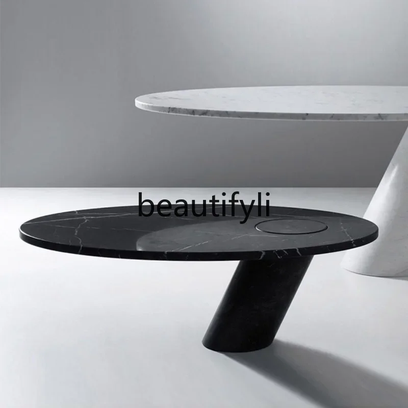 

11zNordic marble coffee table creative light luxury simple modern living room household small apartment round tea table