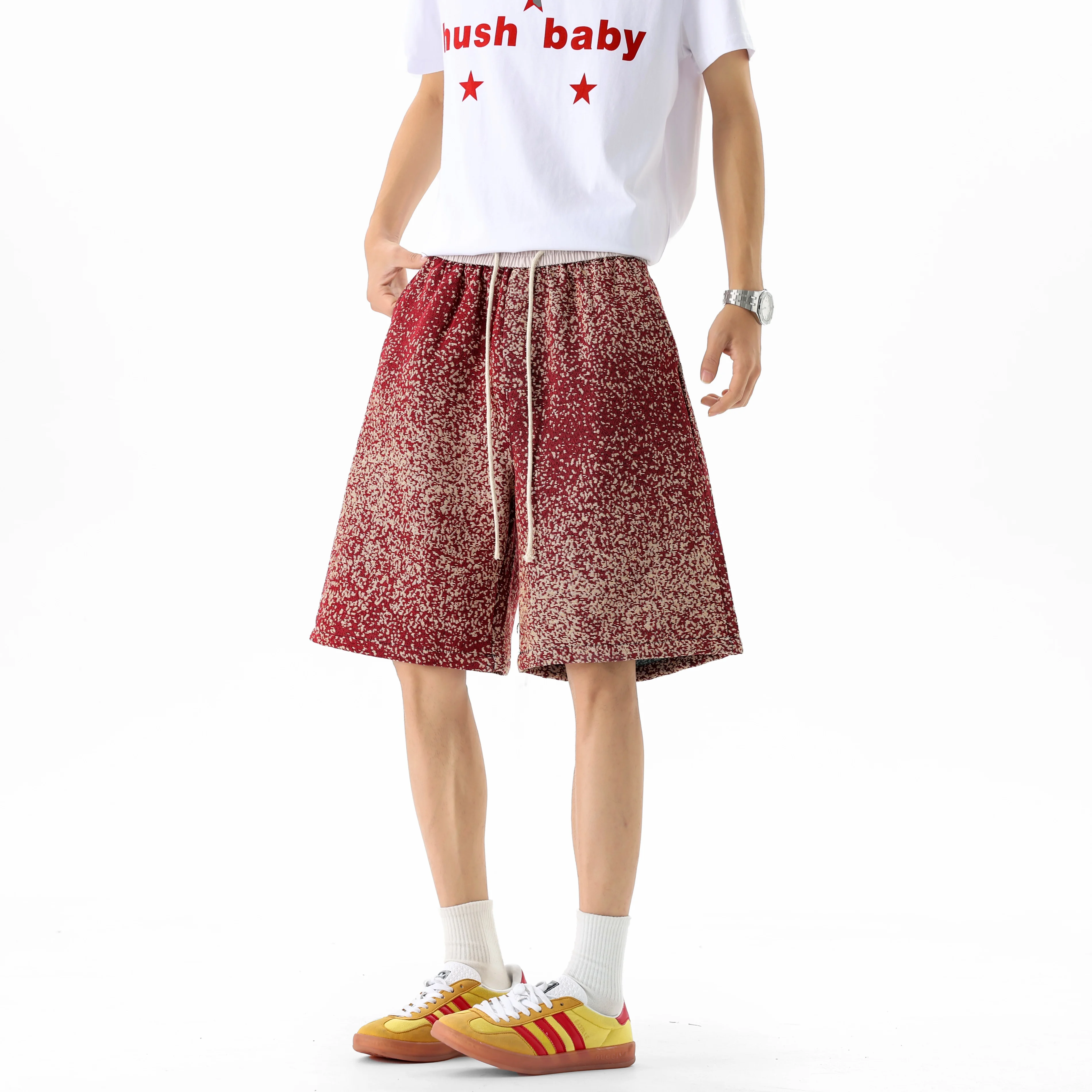 

Summer New Fashion Trendy American Vintage Print Beach Shorts for Men Casual Loose Sport High-Quality Plus-Size Shorts M-5XL