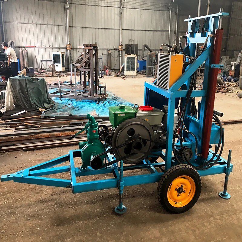 تخصيص جهاز حفر آبار المياه الديزل الصغيرة 150 م 200 م آلة الحفر الهيدروليكية الزراعية