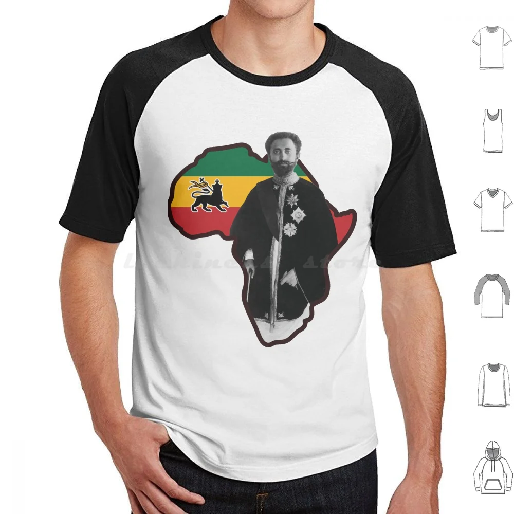 Peace Haile Selassie I With African Map Design T Shirt 6xl Cotton Cool Tee Peace Haile Selassie I With African Map Design Haile