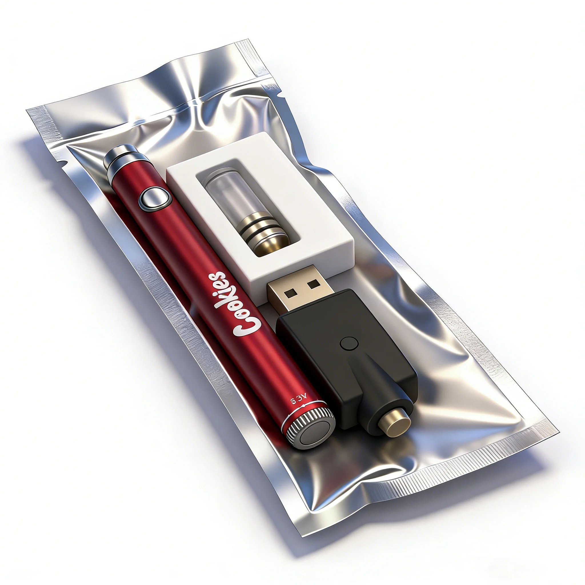 1pcs 380mah Cookies 510 thread battery， Portable Electric Soldering Iron Welding Tool，510 Thread mini light bulb