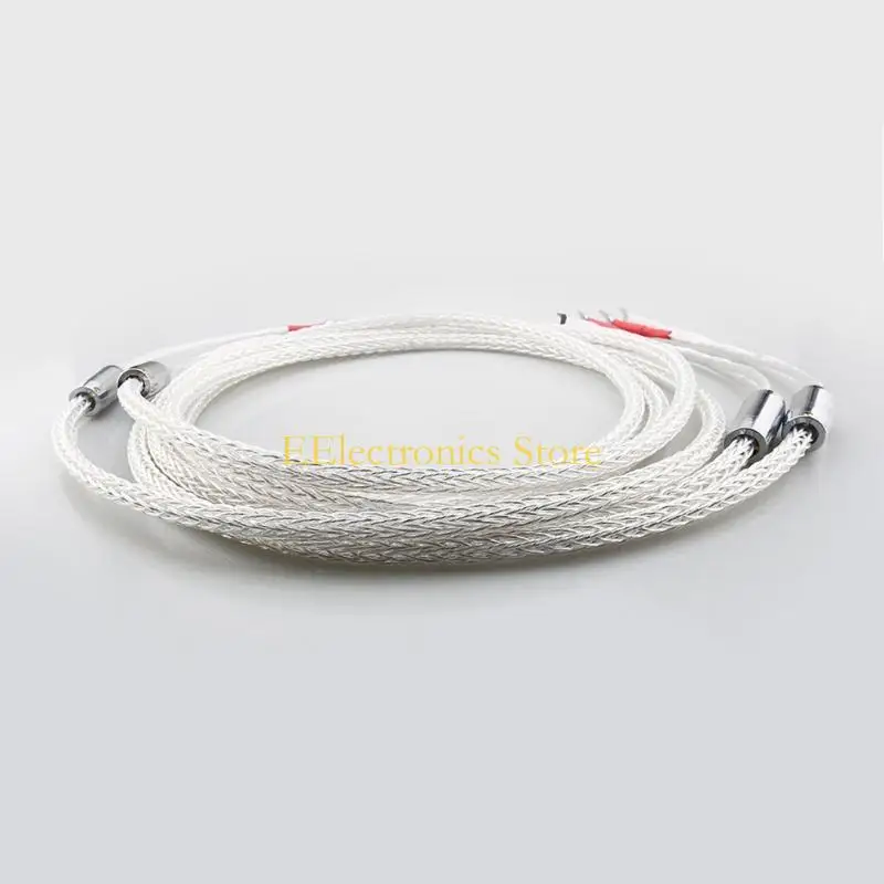 B03C Professional Banana Plugs Y Spades Speaker Cable 8AG Silver Plated Auditory Wire
