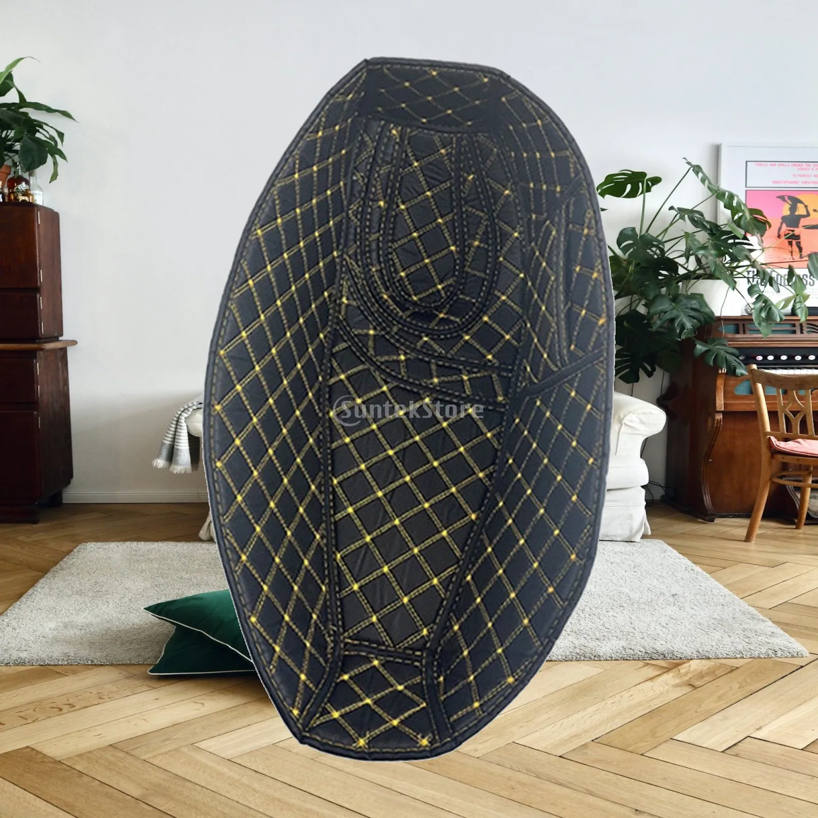 Full Coverage PU Leather Motorcycle Seat Cover Storage Bucket Protector Mat for Passenger Luggage Tank