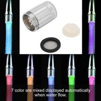 New LED Water Faucet Light 7 Colors Changing Waterfall Glow Shower Stream Tap Universal Adapter Kitchen Bathroom Accessories