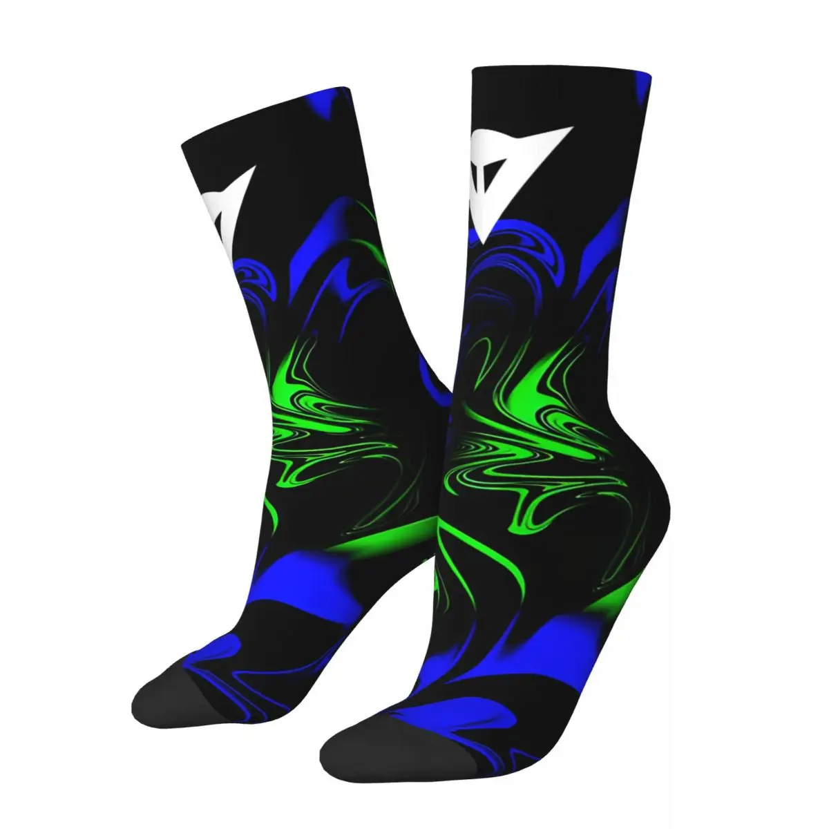 Retro Popular Car Logo Sports Cycling Fast Driving Men's compression Socks Unisex F1 Harajuku Pattern Printed Novelty Crew Sock