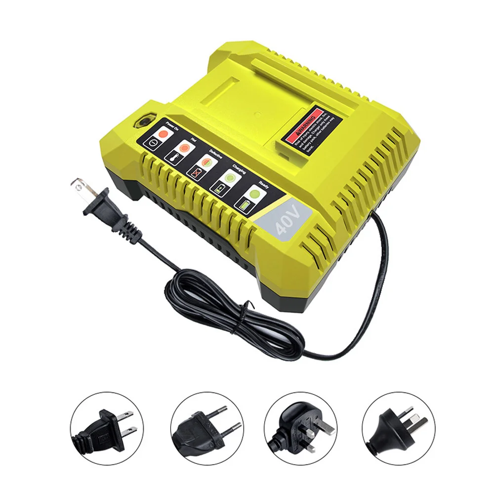 Imagem -02 - Carregador para Ryobi Op401 40v Bateria de Lítio-ion Op4015 Op4026 Op4026a Op4030 Op4040 Op4050 Op4050a Op4060 Op40261