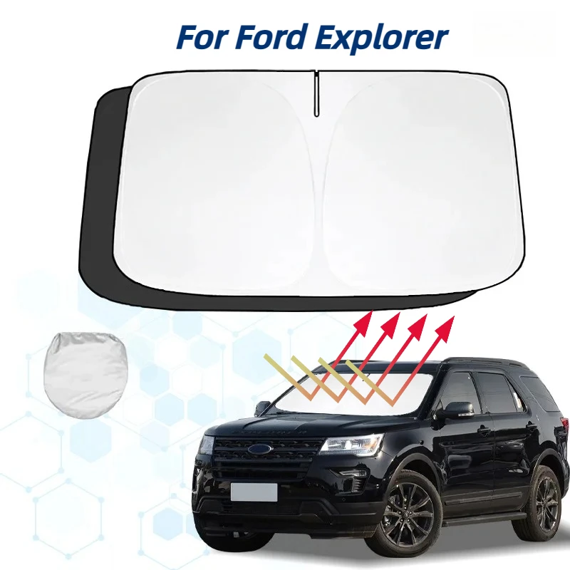 

For Ford Explorer Escape Fusion Windshield Sun Shade Sunshade Sun Visor Protector Foldable Blocks UV Rays Keep Your Car Cooler