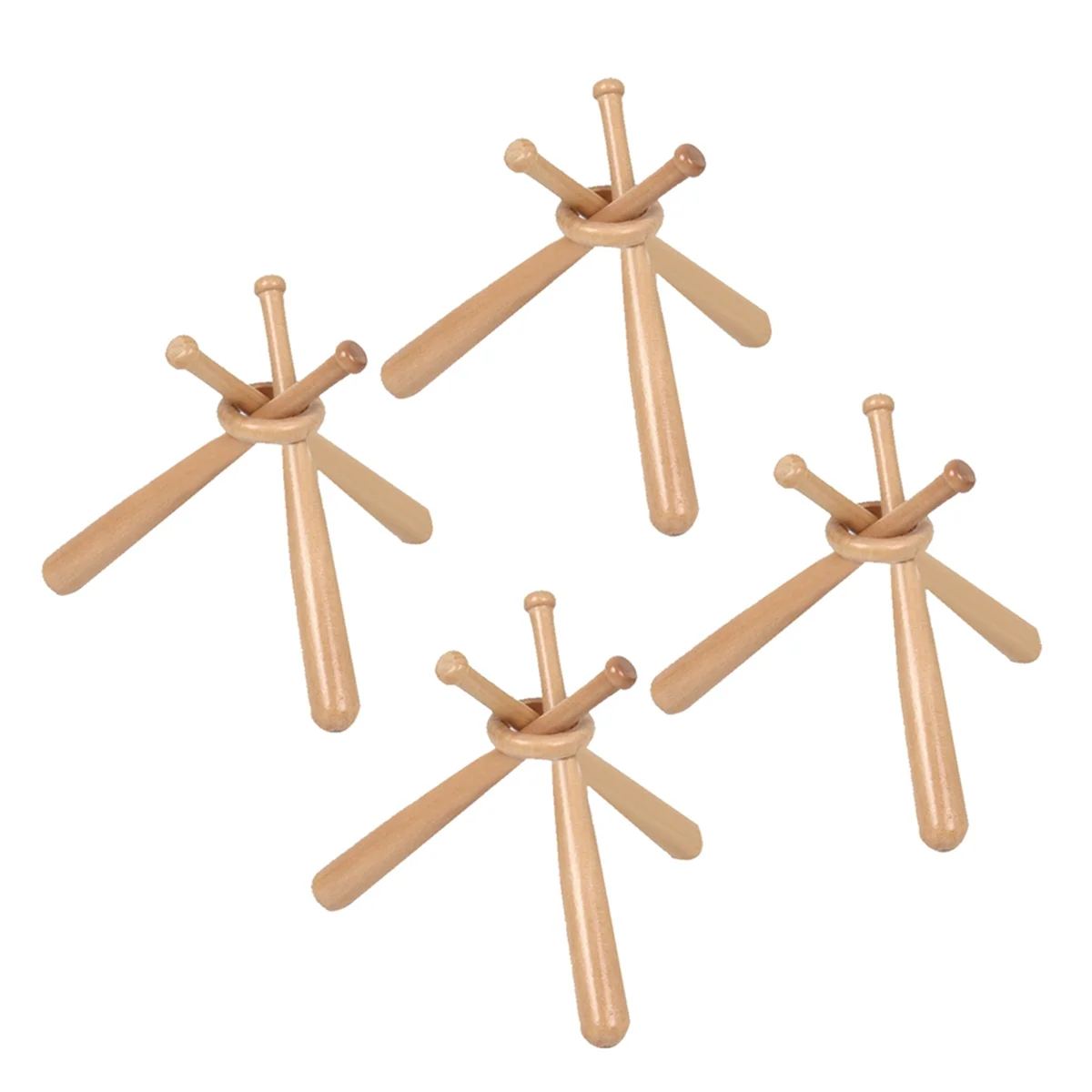 

Деревянная Бейсбольная подставка, 4 набора, держатель дисплея, подставка для Софтбола, подставка для бейсбола, держатель для фанатов бейсболистов