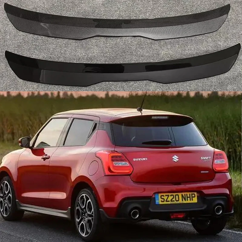 Spoiler For SUZUKI SWIFT 6 SPORT 2018+ Roof Wing Lip Universal ABS Plastic Glossy Black Hatchback REAR WING SPOILER