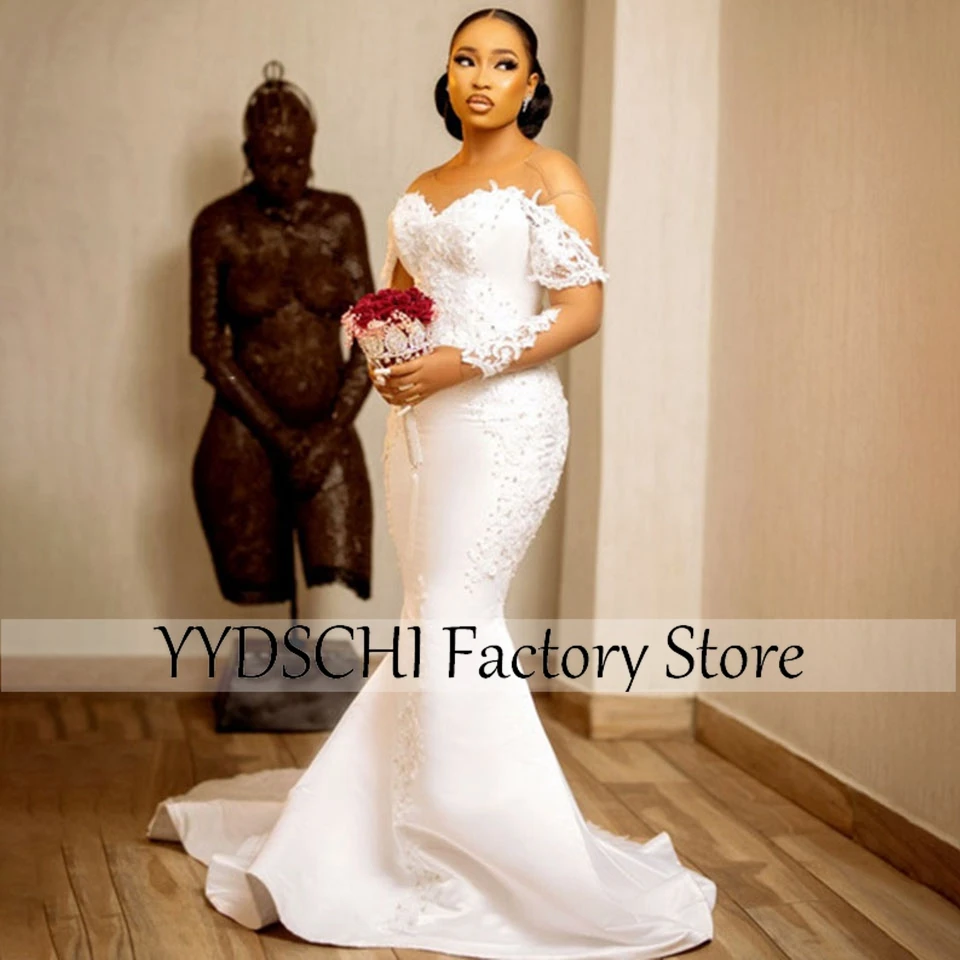 

Customized South African Simply 2024 Wedding Dress Pure White Sexy V-Neck Bride Dresses Vestidos De Novia For Women Dresses