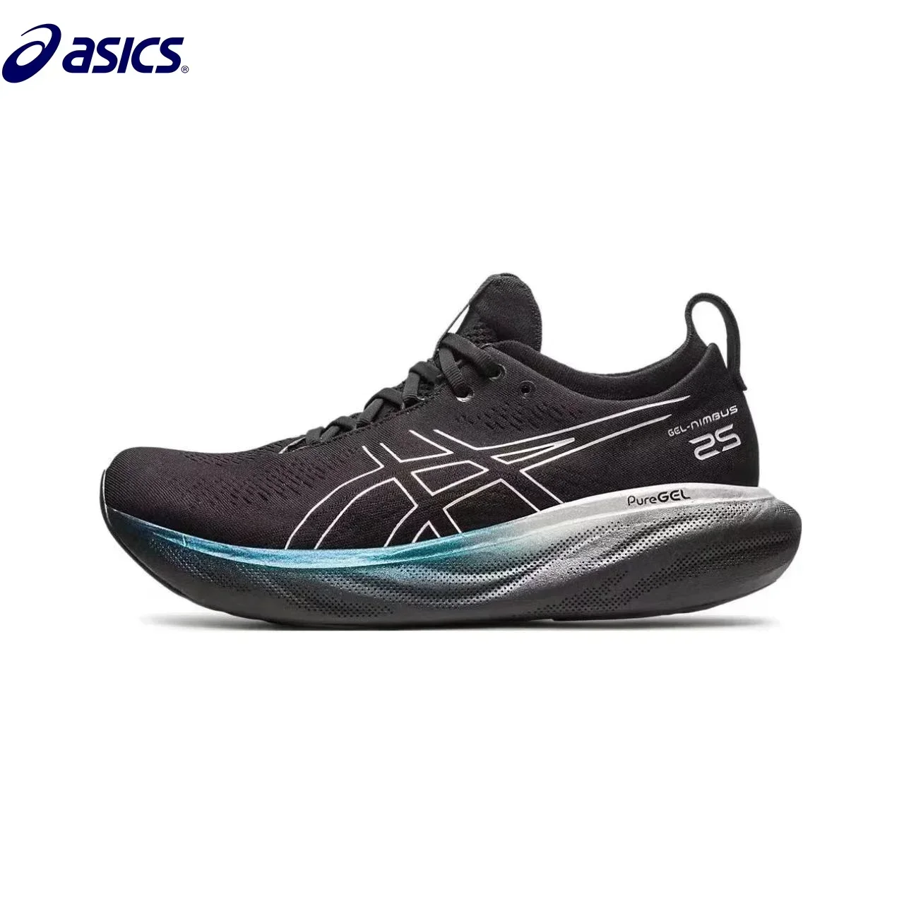 حذاء الجري للرجال من Asics-Nimbus 25 ، حذاء علوي منخفض ، مانع للانزلاق ، جيد التهوية ، حذاء رياضي خفيف الوزن ، للجنسين