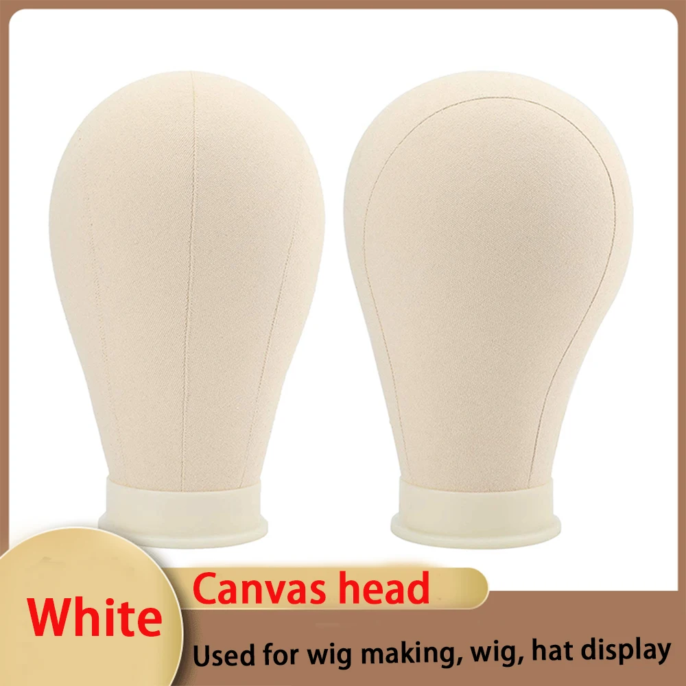 22/23\'\'Training Mannequin Head Canvas Head For Wigs Making Wig Hair Brush With T Pin Wig Install Kit Adjustable Tripod Wig Stand