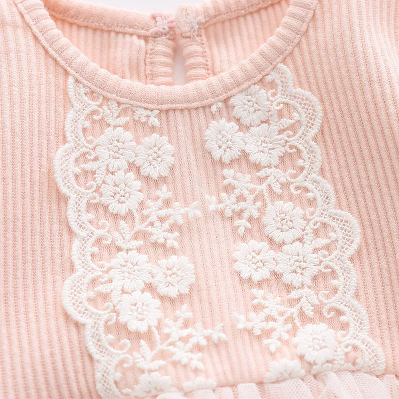 2 قطعة مجموعات ربيع الخريف ارتداءها الوليد الفتيات الملابس الكورية لطيف الزهور الدانتيل الأميرة حللا هيرباند مستلزمات الأطفال B291 #6