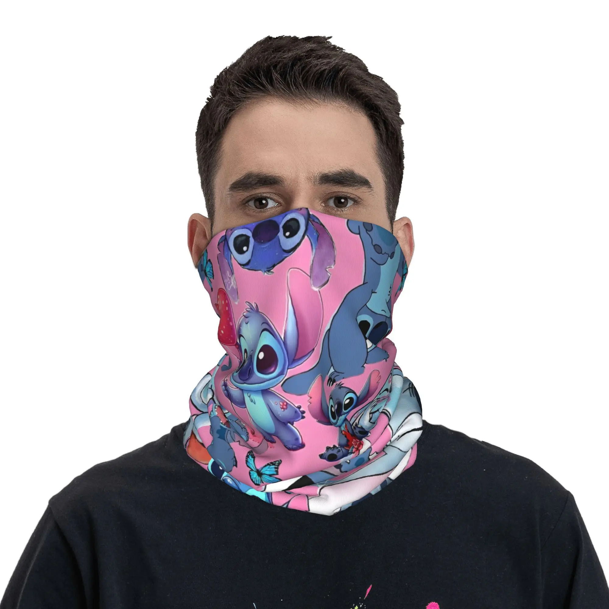 

Stitch Funny Kawaii (1) Balaclava Running Travel Cycling Mask Dustproof Breathable Tactical Mask Summer Trendy Scarf Bandana