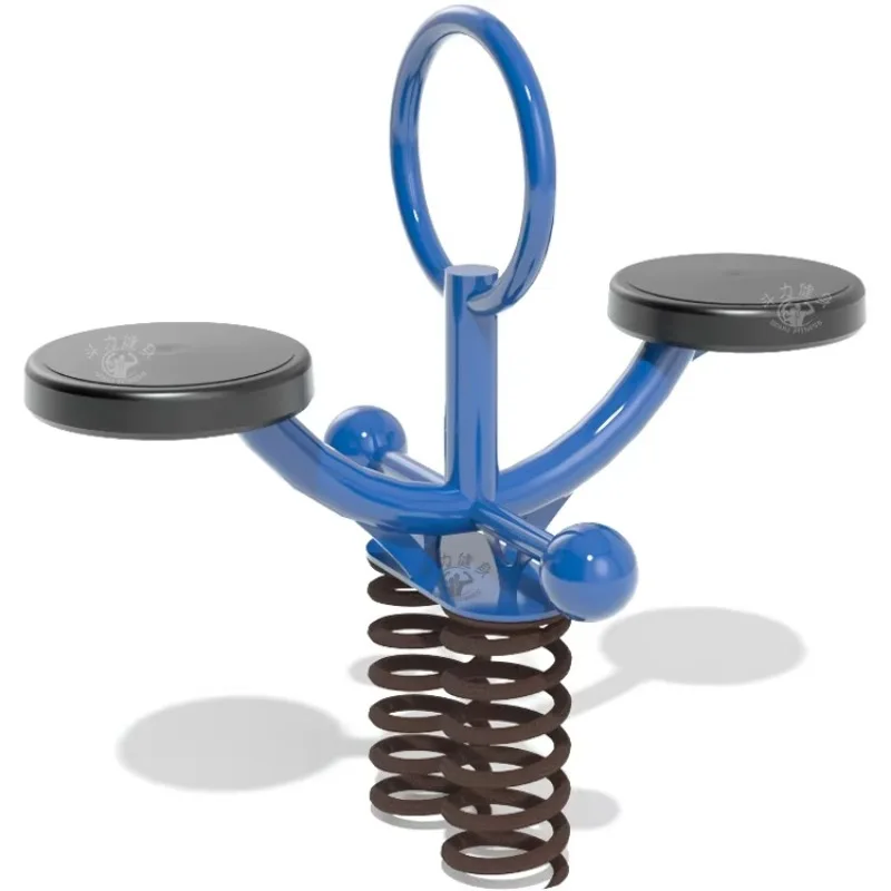 outdoor double coil spring bobble rider seesaw playground equipment with wobbly action