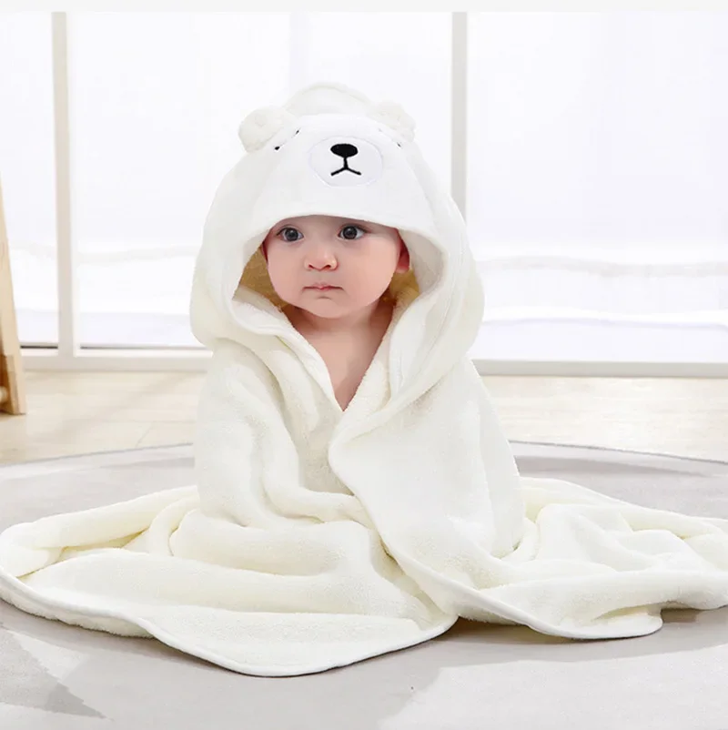 

1PC Soft Cartoon Animal Baby Bath Towels Newborn Hooded Towel Blanket Toddler Bathrobe Warm Sleeping Swaddle Wrap for Boys Girls