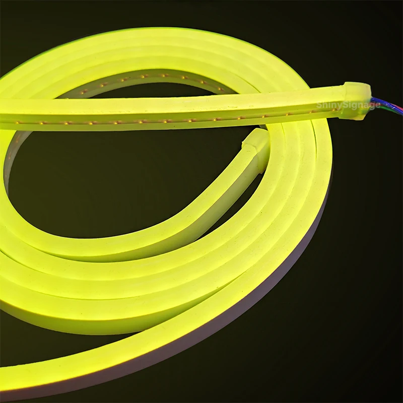 5 متر LED ضوء النيون RGB سيليكون نقي مقاوم للماء مرنة ضوء النيون انحناء 6x12 مللي متر أحمر أبيض أصفر أخضر أزرق لا بقعة