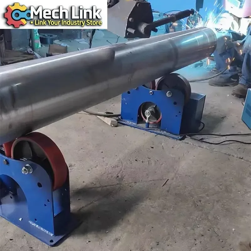 1000kg Adjustable Welding Turning Rollers Pipe Positioner Rotator with PU Wheels for Cylinder Tube Welding Heavy Support