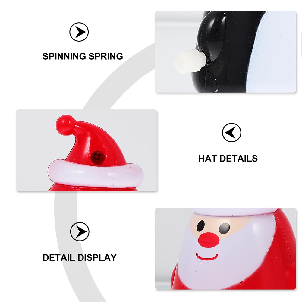 3 pçs acabar papai noel elementos de natal plástico crianças acessórios festa de natal favores adorável compacto brinquedos de natal