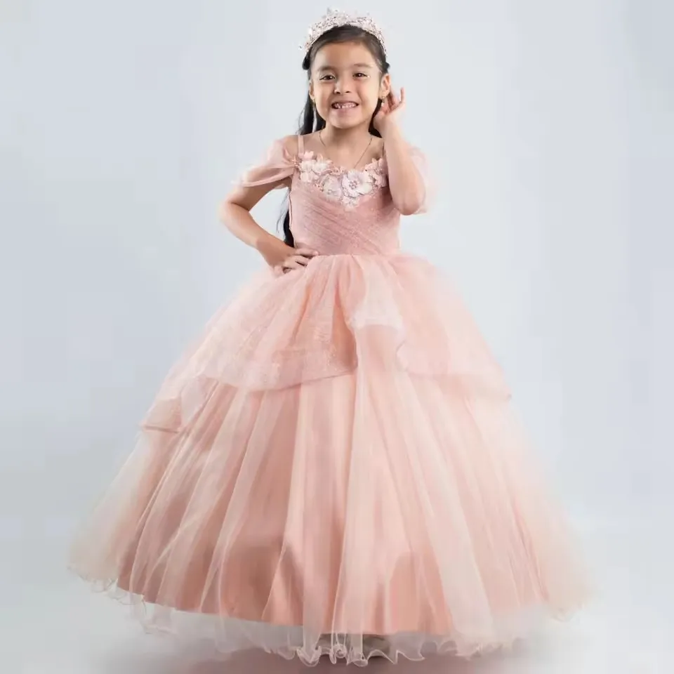 robes-de-demoiselle-d'honneur-rose-poussiereux-personnalisees-pour-mariage-avec-des-appliques-florales-superposees-avec-nœud-robe-de-princesse-classique-de-premiere-communion